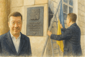 Okamura nariadil zvesenie ukrajinskej vlajky z Poslaneckej snemovne. 4